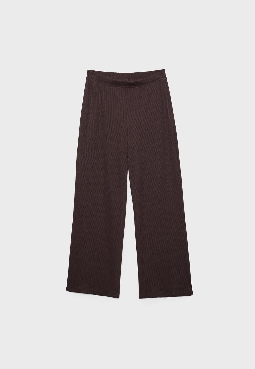 Long knit trousers