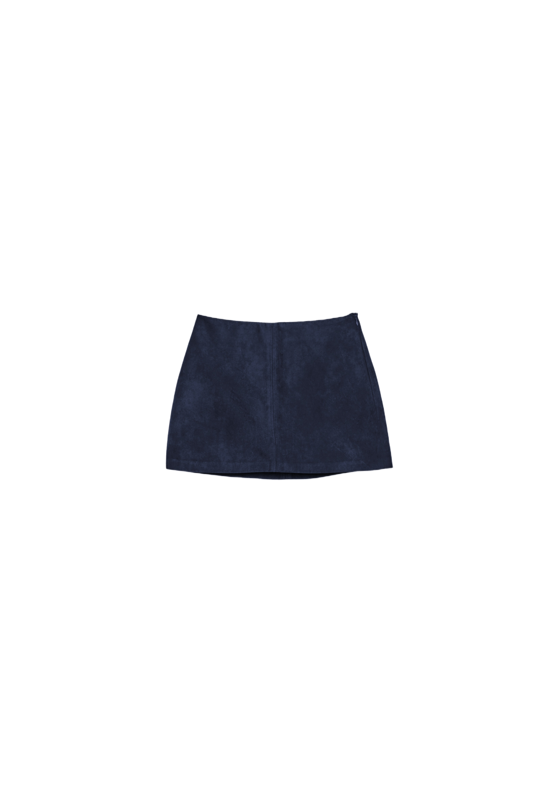 Faux suede mini skort — Navy blue