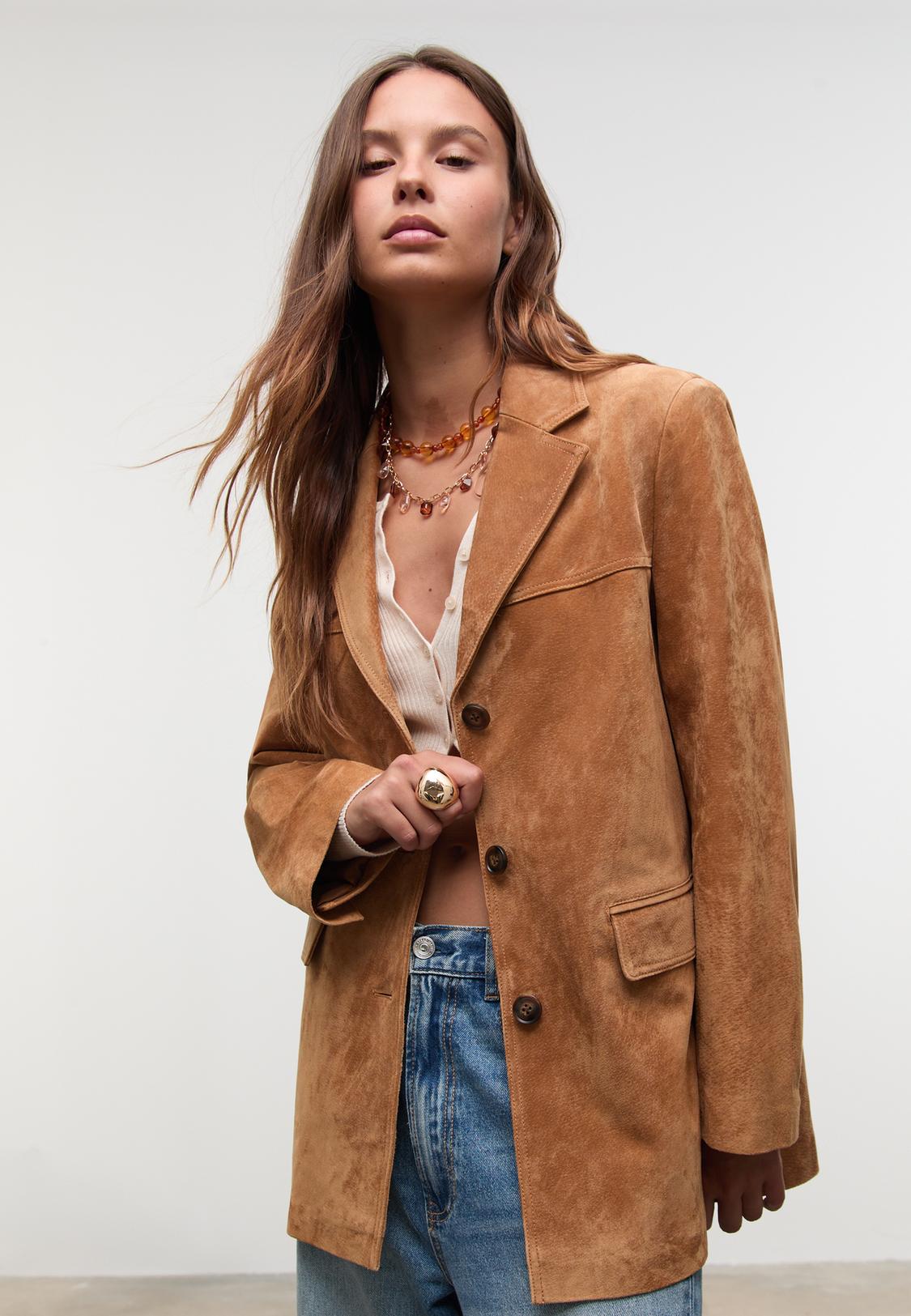 Chaqueta americana 100% piel - Main Image