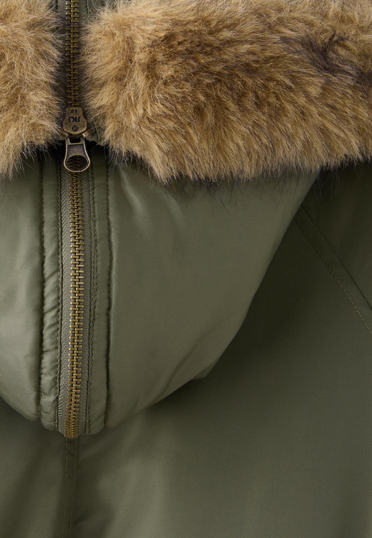 Cropped hooded jacket — Khaki