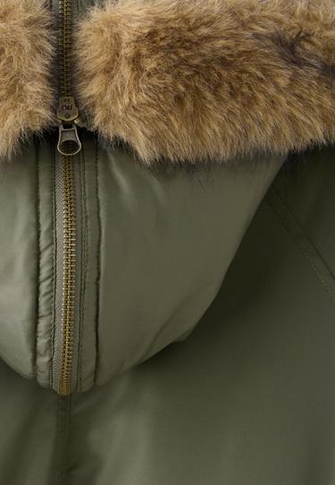 Cropped hooded jacket — Khaki 9