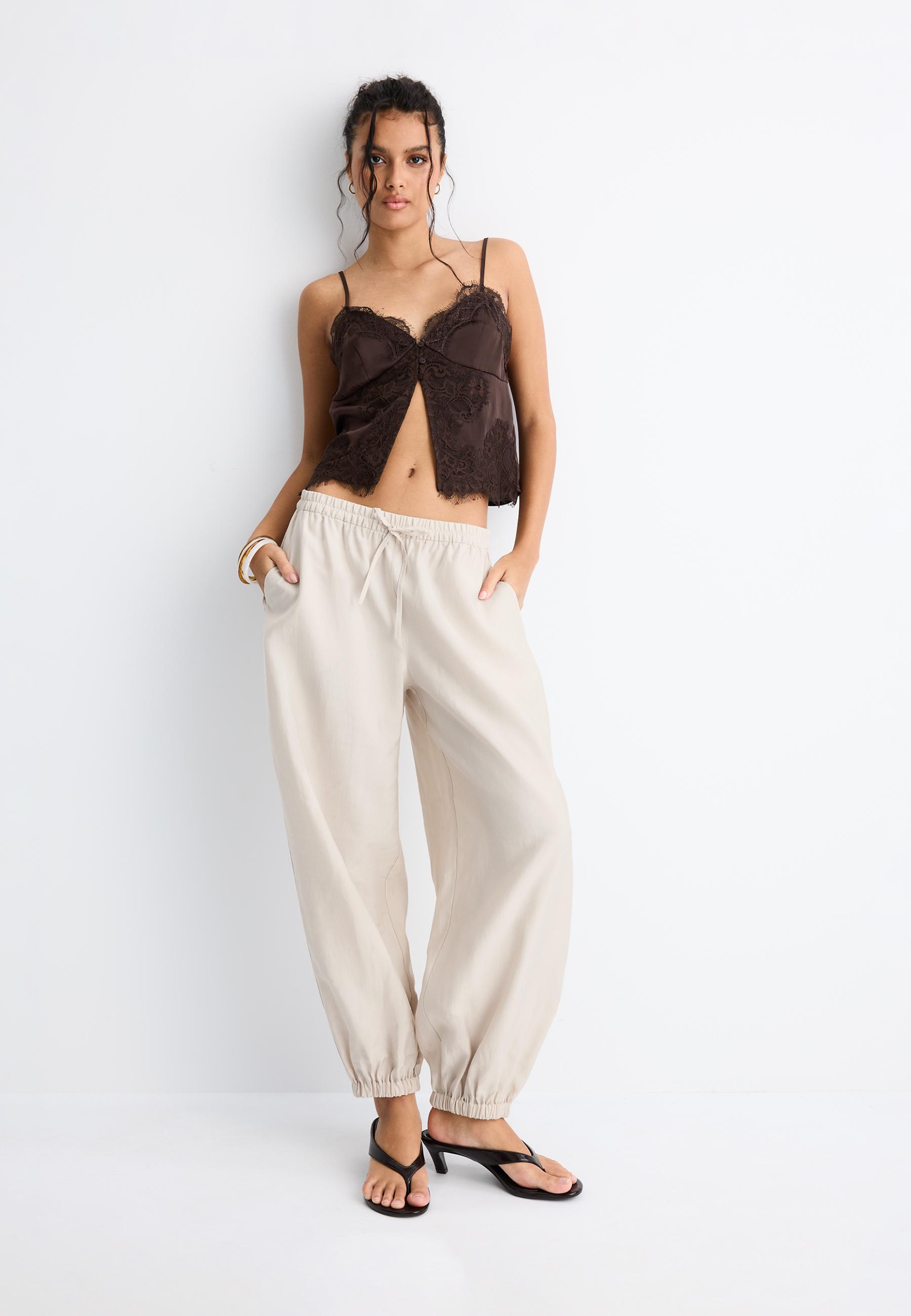 Lyocell sarouel trousers — Ice