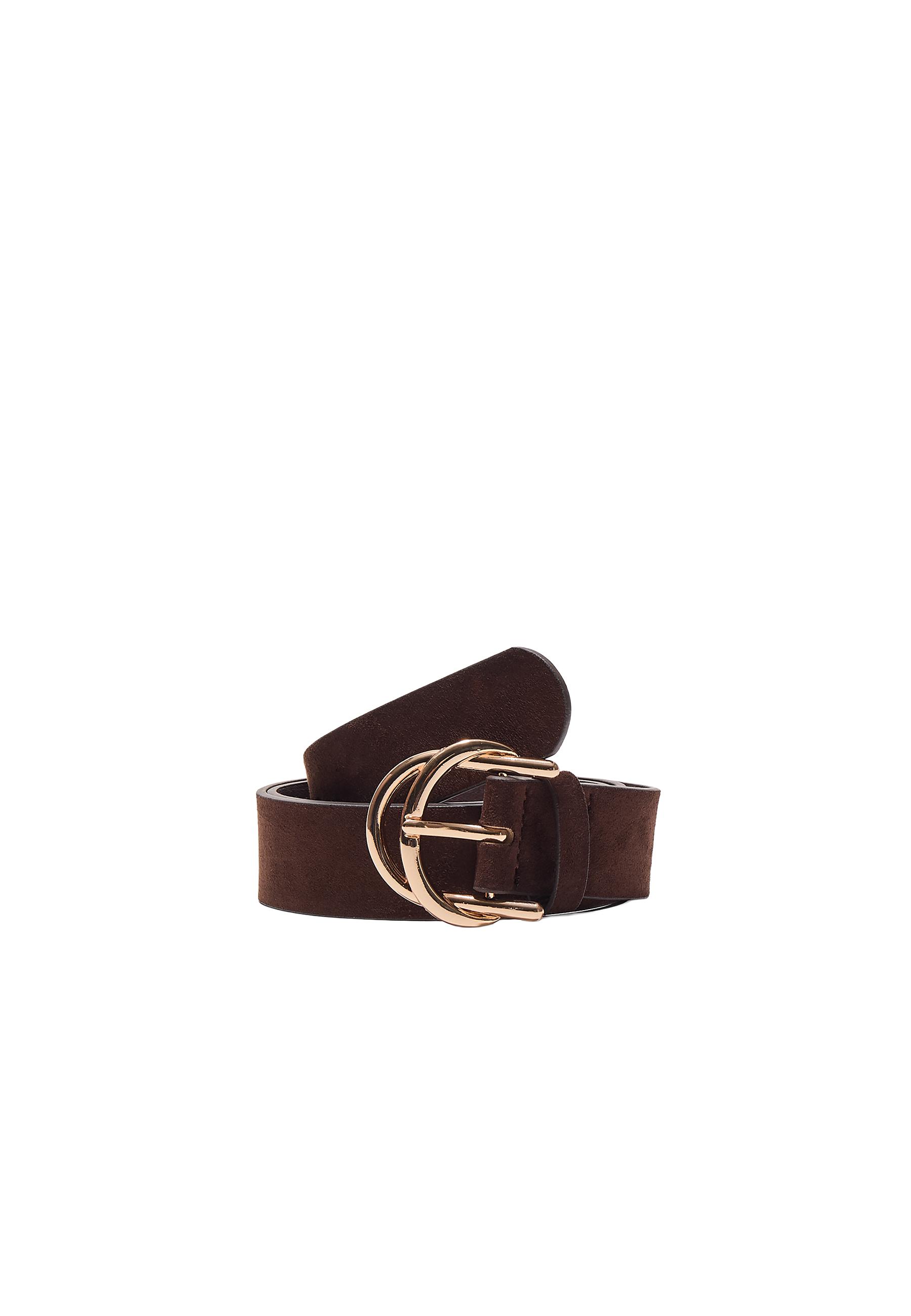Double buckle belt — Brown