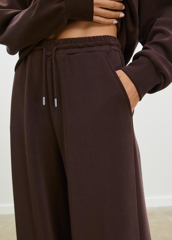 pantalon jogger palazzo tacto suave