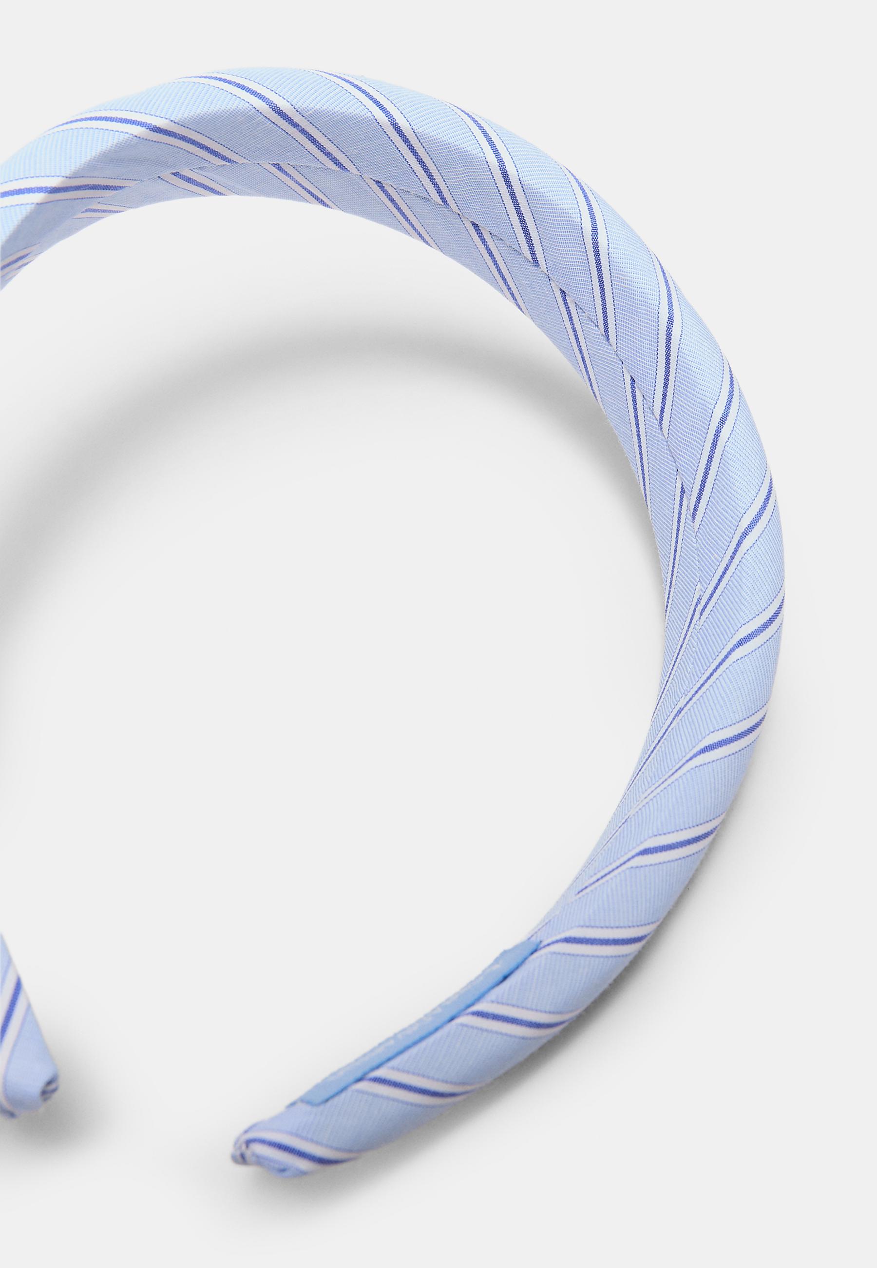 Rigid striped headband — Blue
