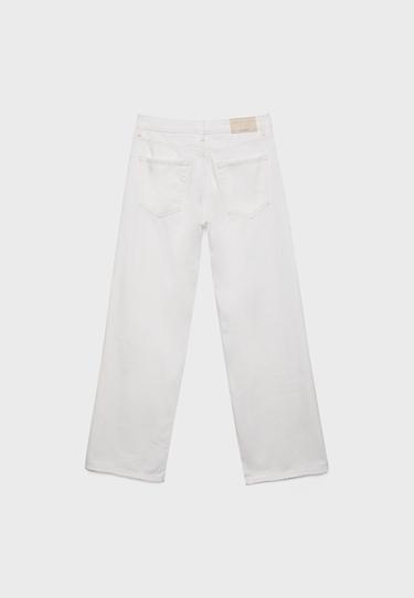 D91 low-rise wide-leg twill jeans — Vanilla 8