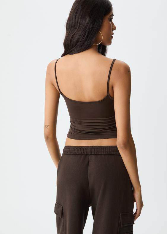 top con bretelline in poliammide