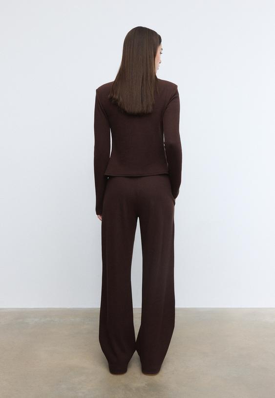 long knit trousers l04556977