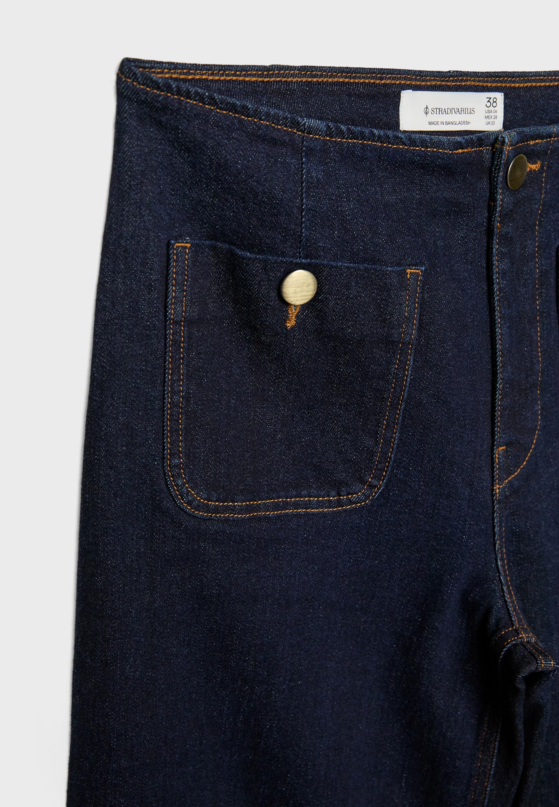 Stradivarius D77 minimal cepli jean görsel 7