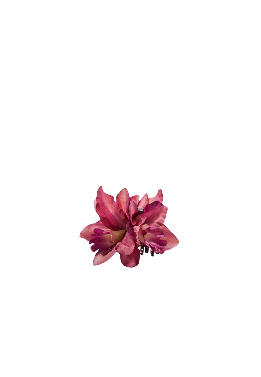 Orchid flower hair clip