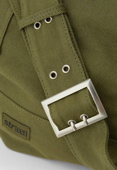 Canvas shoulder bag — Khaki 5