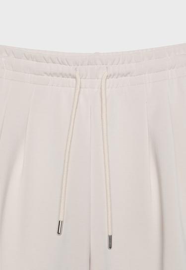 Soft-touch shorts with darts — Stone 8