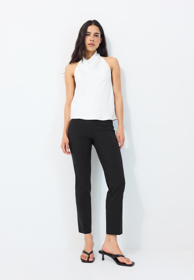 saten halter top