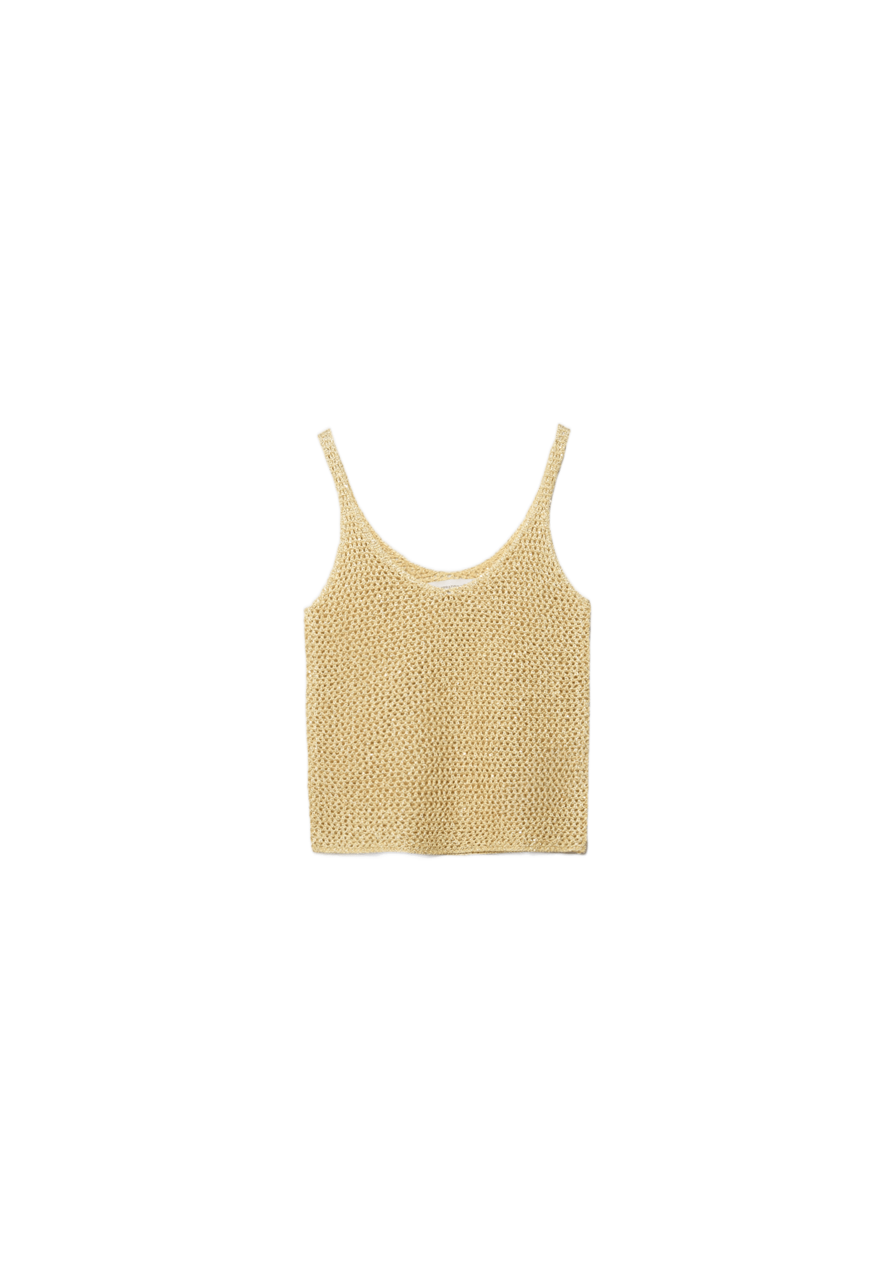 Shimmery knit top — CORN YELLOW