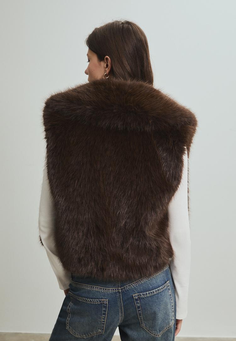 gilet van imitatiebont