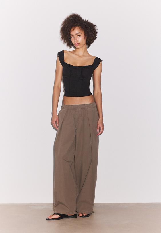 ruffled corset top