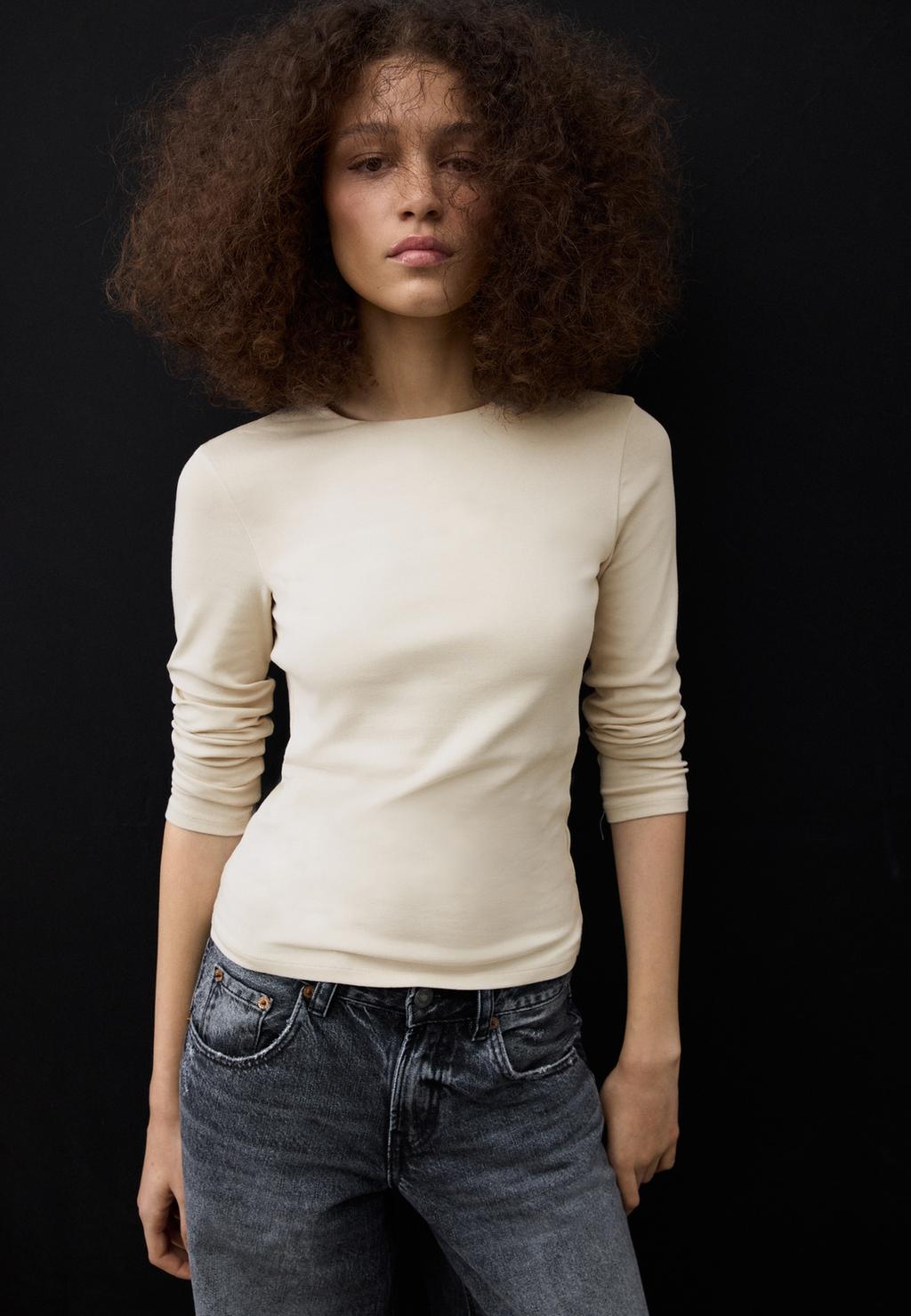 Basic-Shirt mit langen Ärmeln