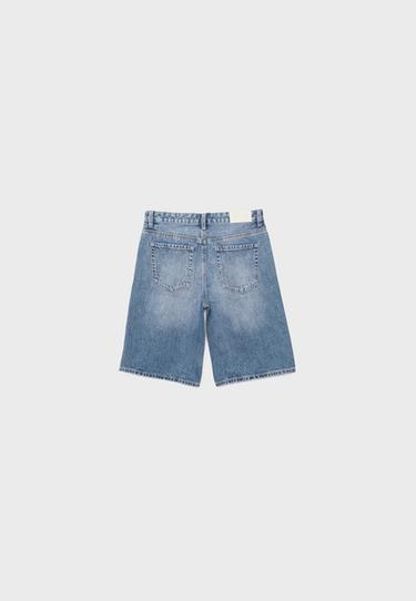 Baggy denim Bermuda shorts — MEDIUM LIGHT BLUE DENIM 8
