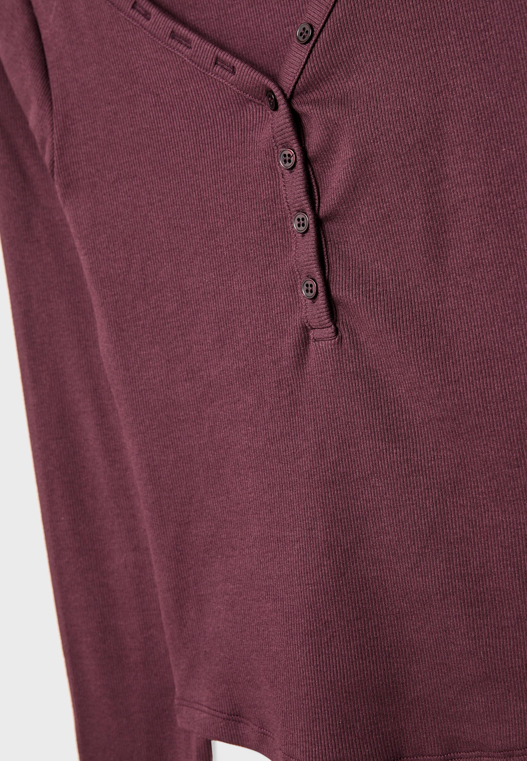 Blouse with buttons — Burgundy