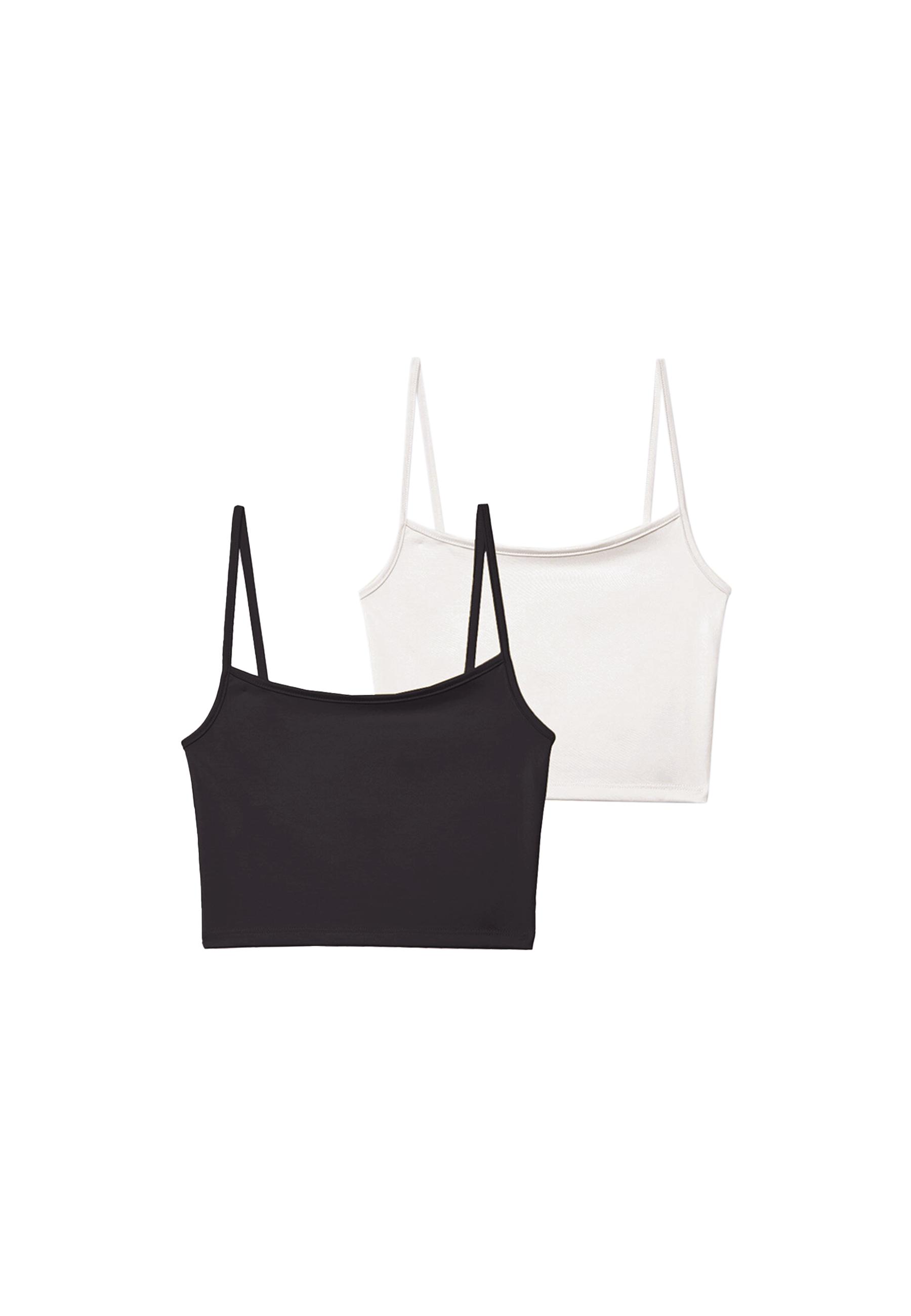 2-pack of strappy crop tops - Women's fashion | Stradivarius