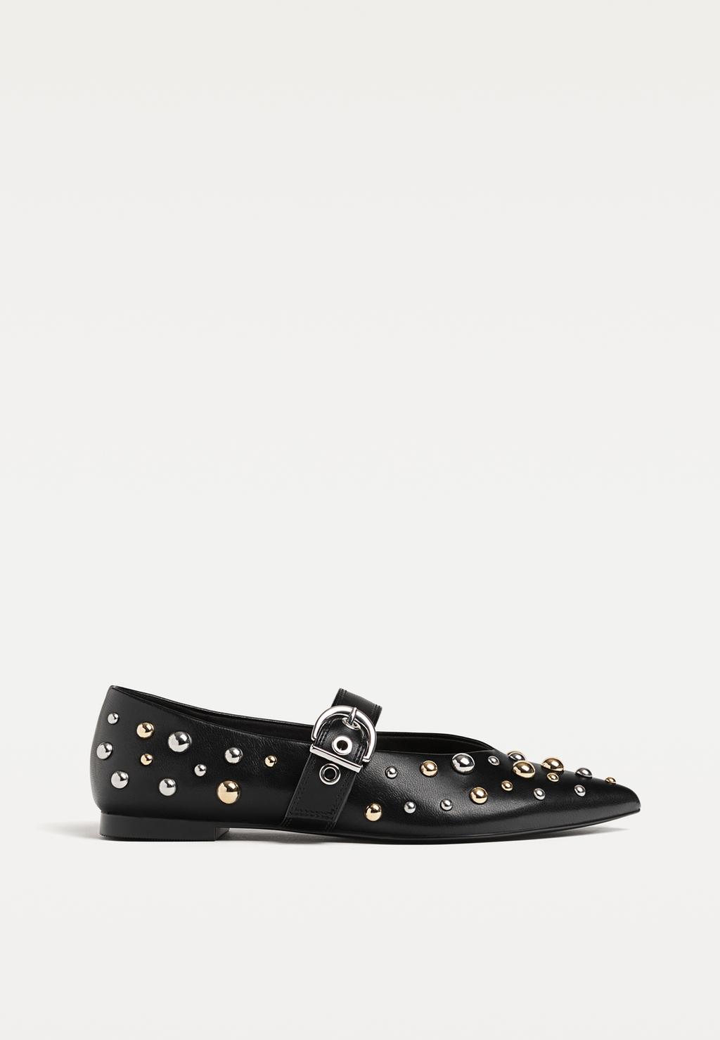 Studded ballet flats