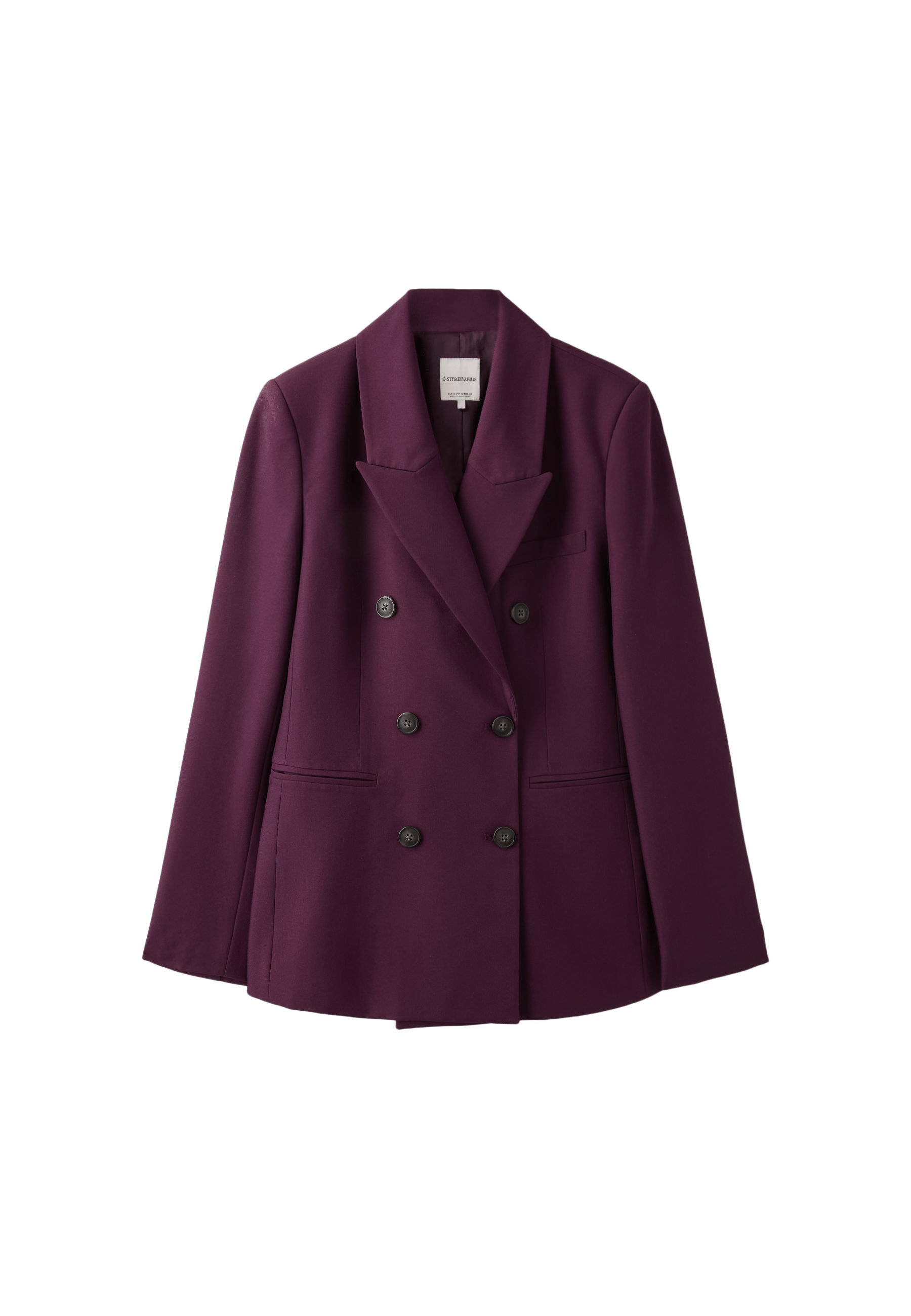 Fitted blazer with buttons — Purple