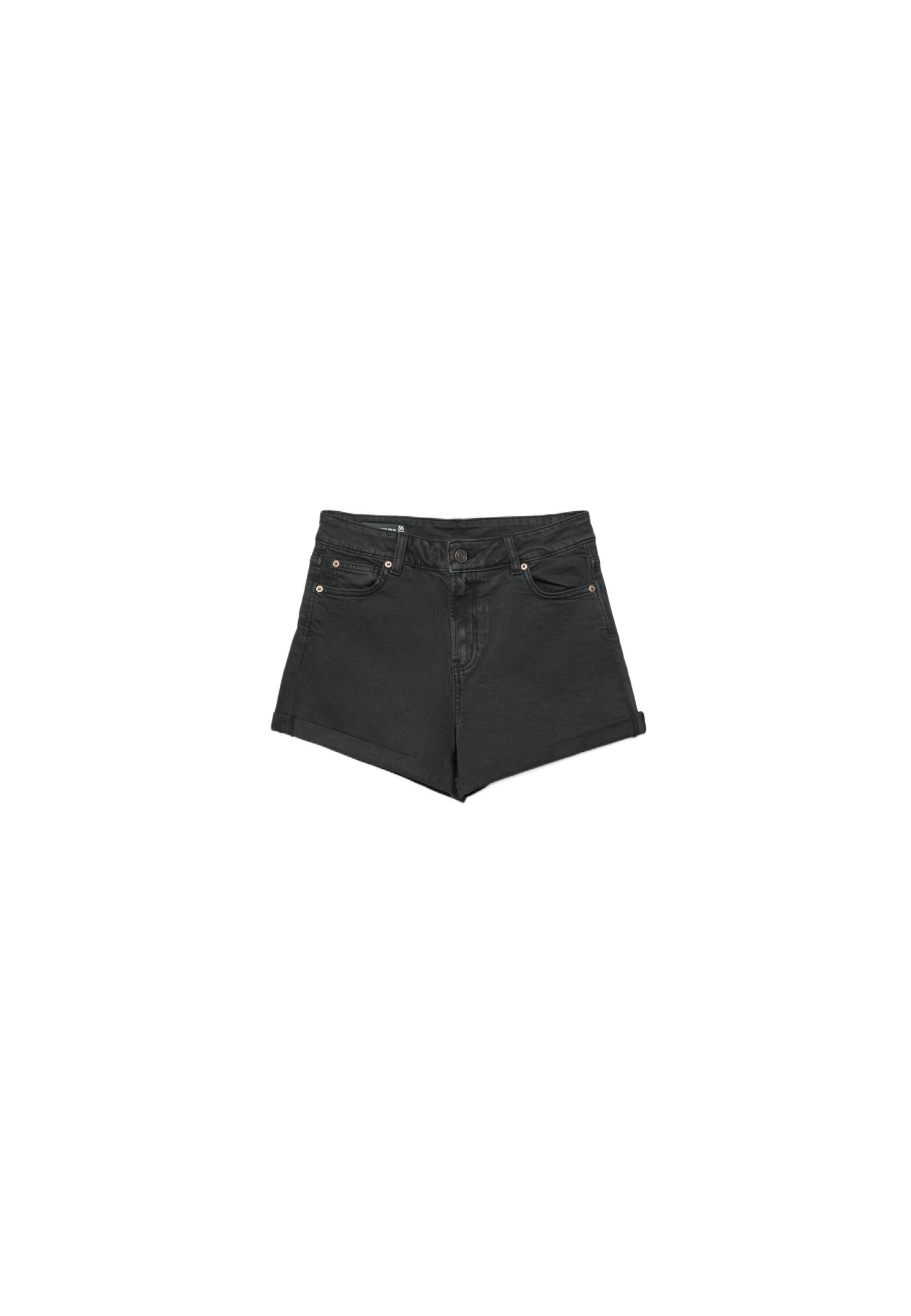 Slim fit mom shorts — Black