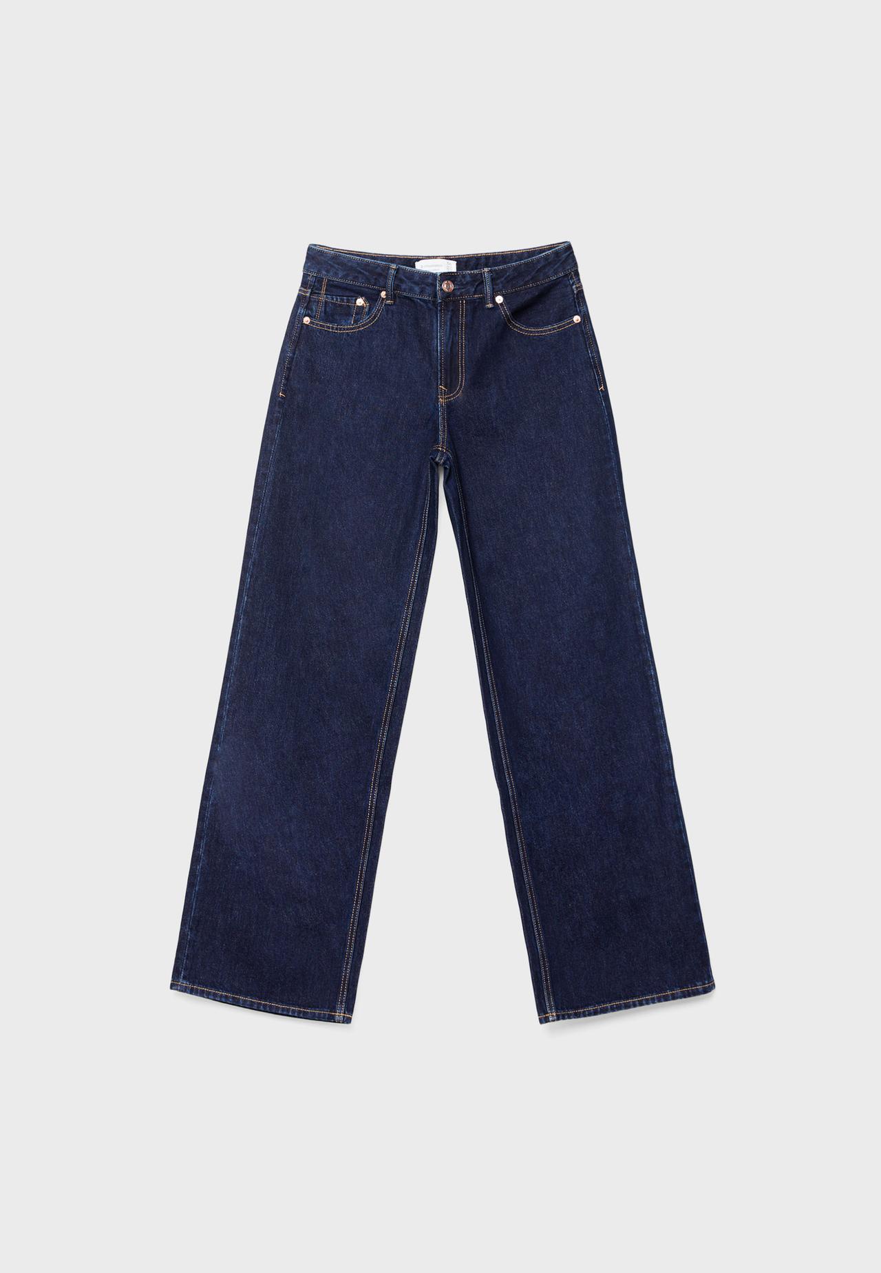 D91 low-rise wide-leg jeans — OVERDYED BLUE DENIM