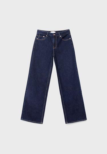 D91 low-rise wide-leg jeans — OVERDYED BLUE DENIM 7