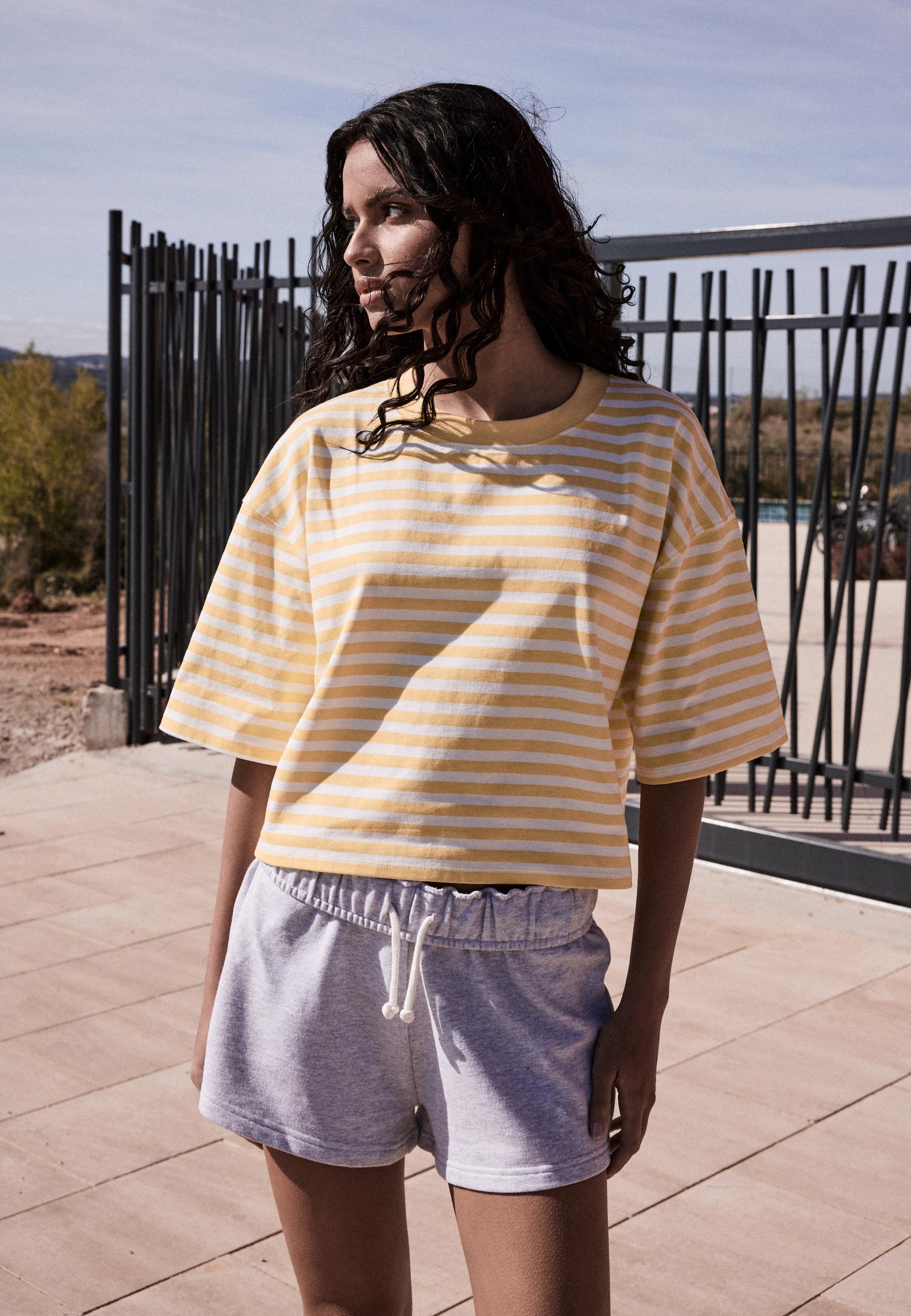 Çizgili kısa kollu t-shirt - Görsel 3