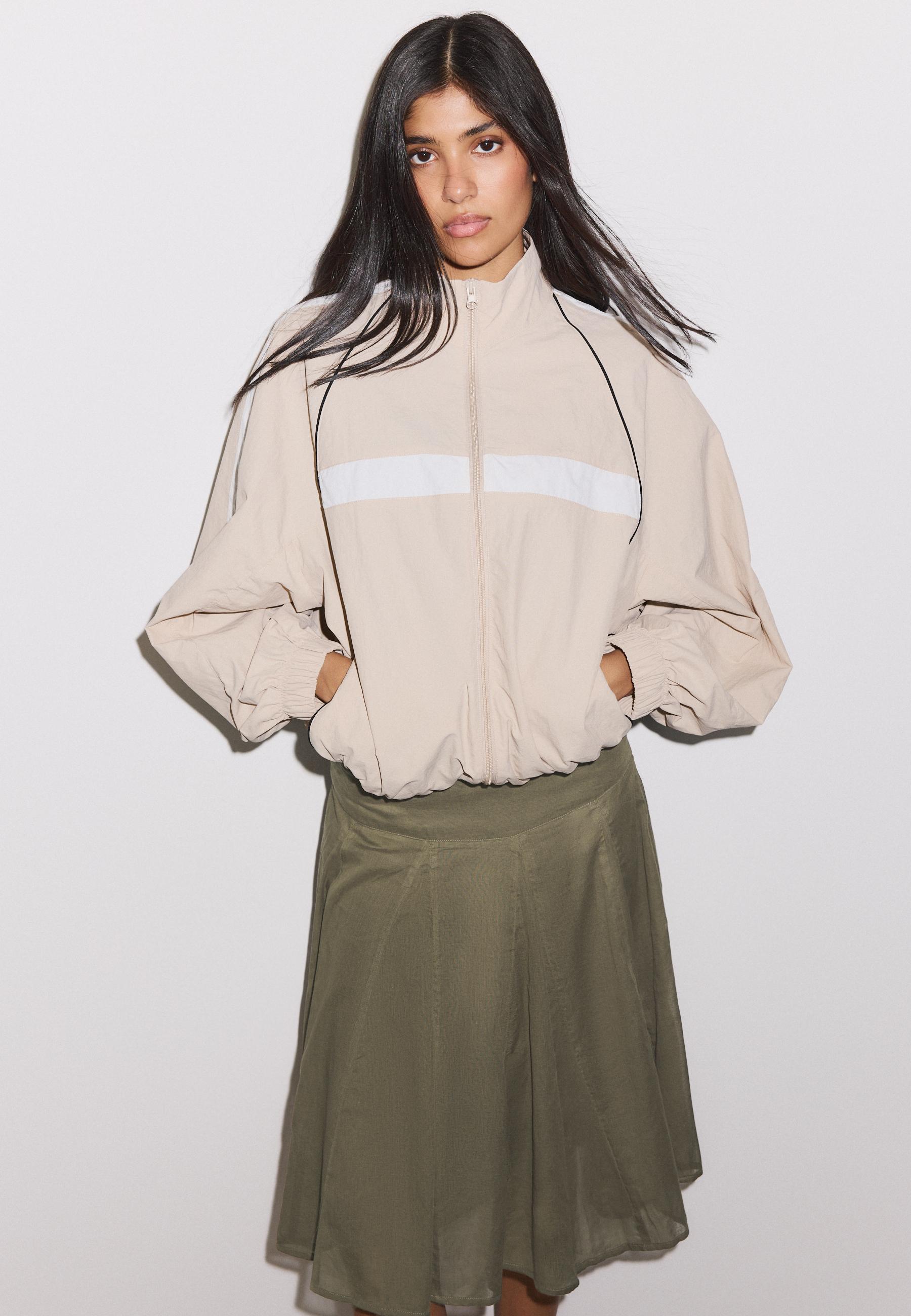Technical windbreaker jacket — Stone