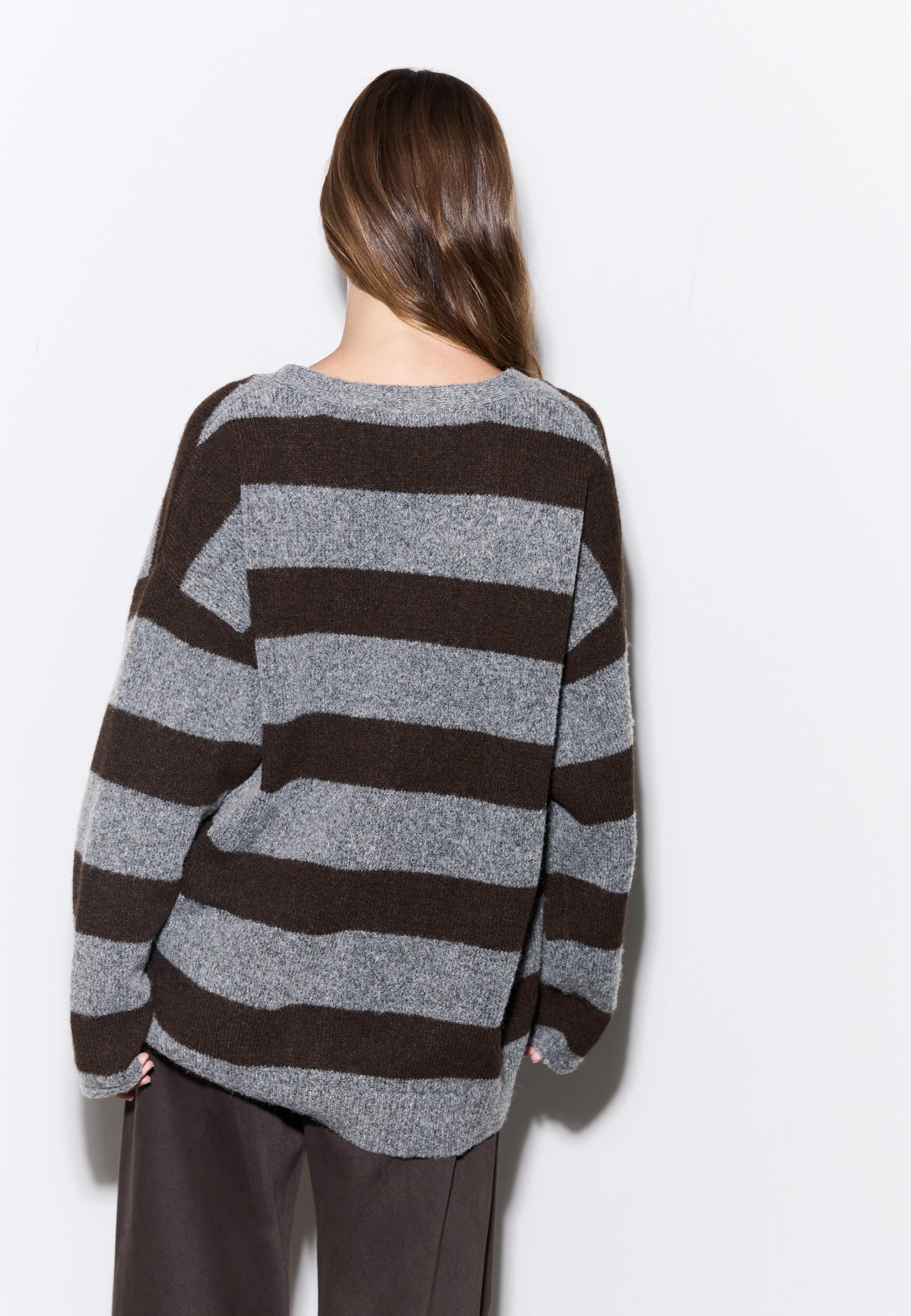 Oversize knit cardigan — Dark grey