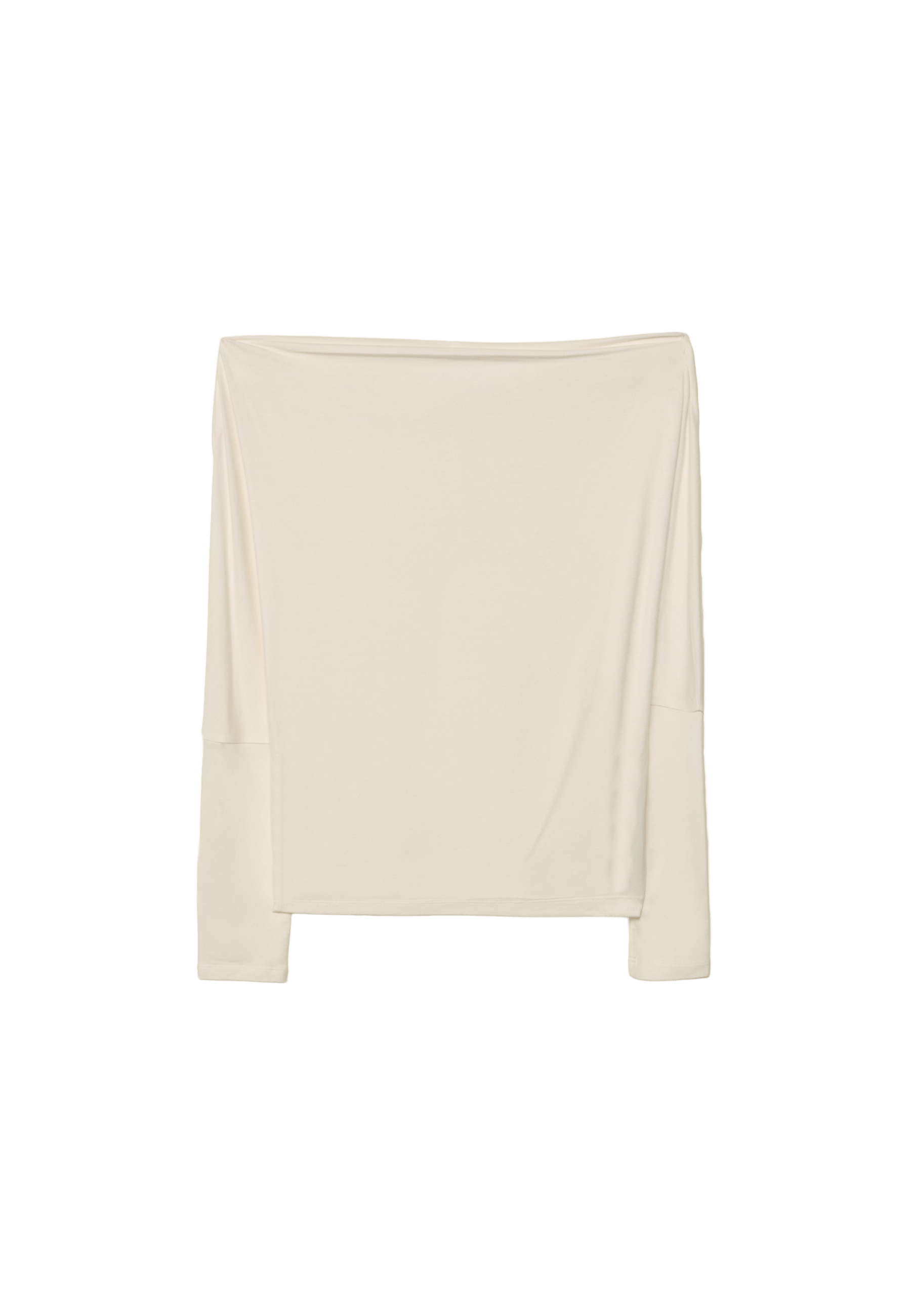 Asymmetric modal top — Ecru