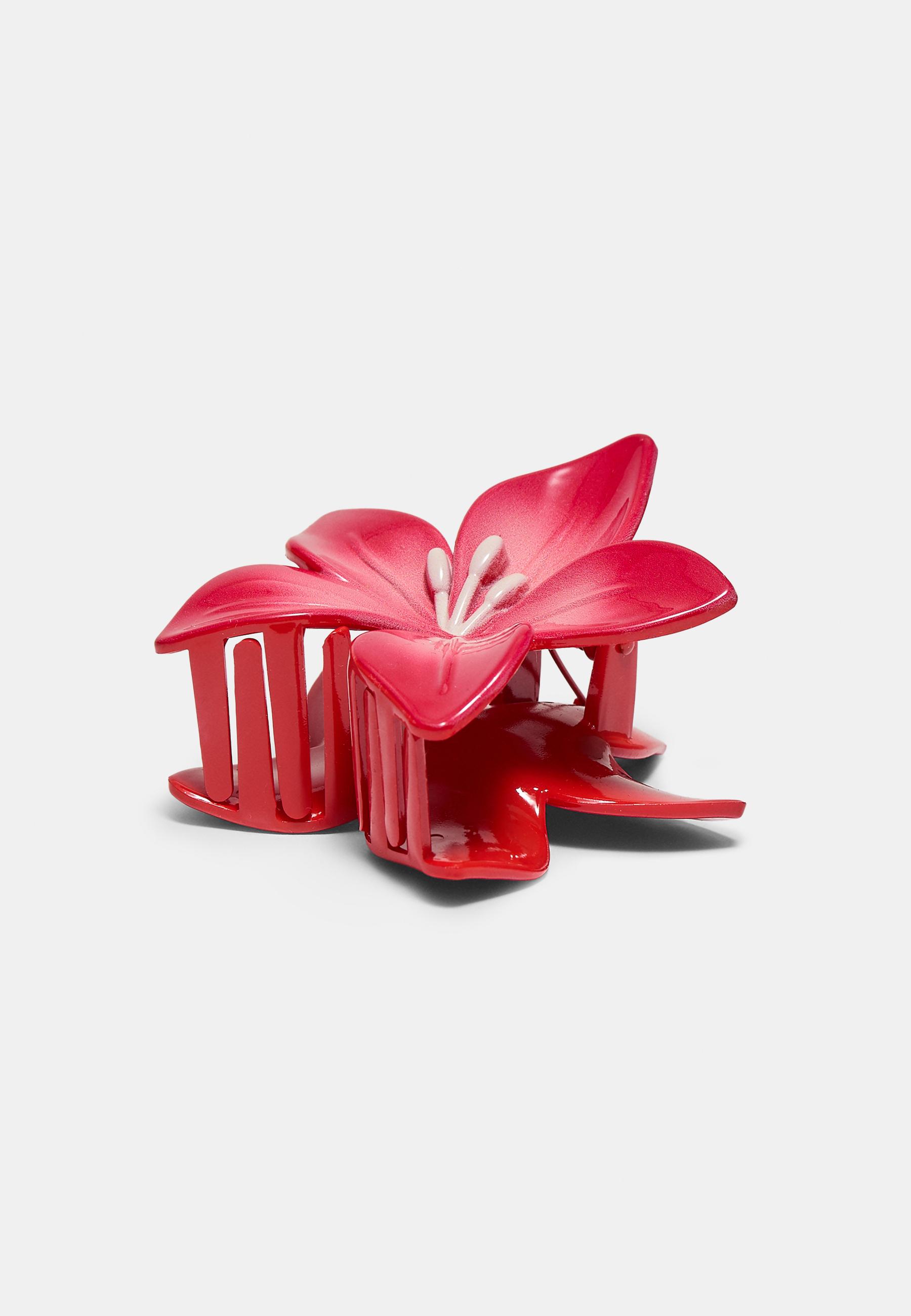Flower clip — Red