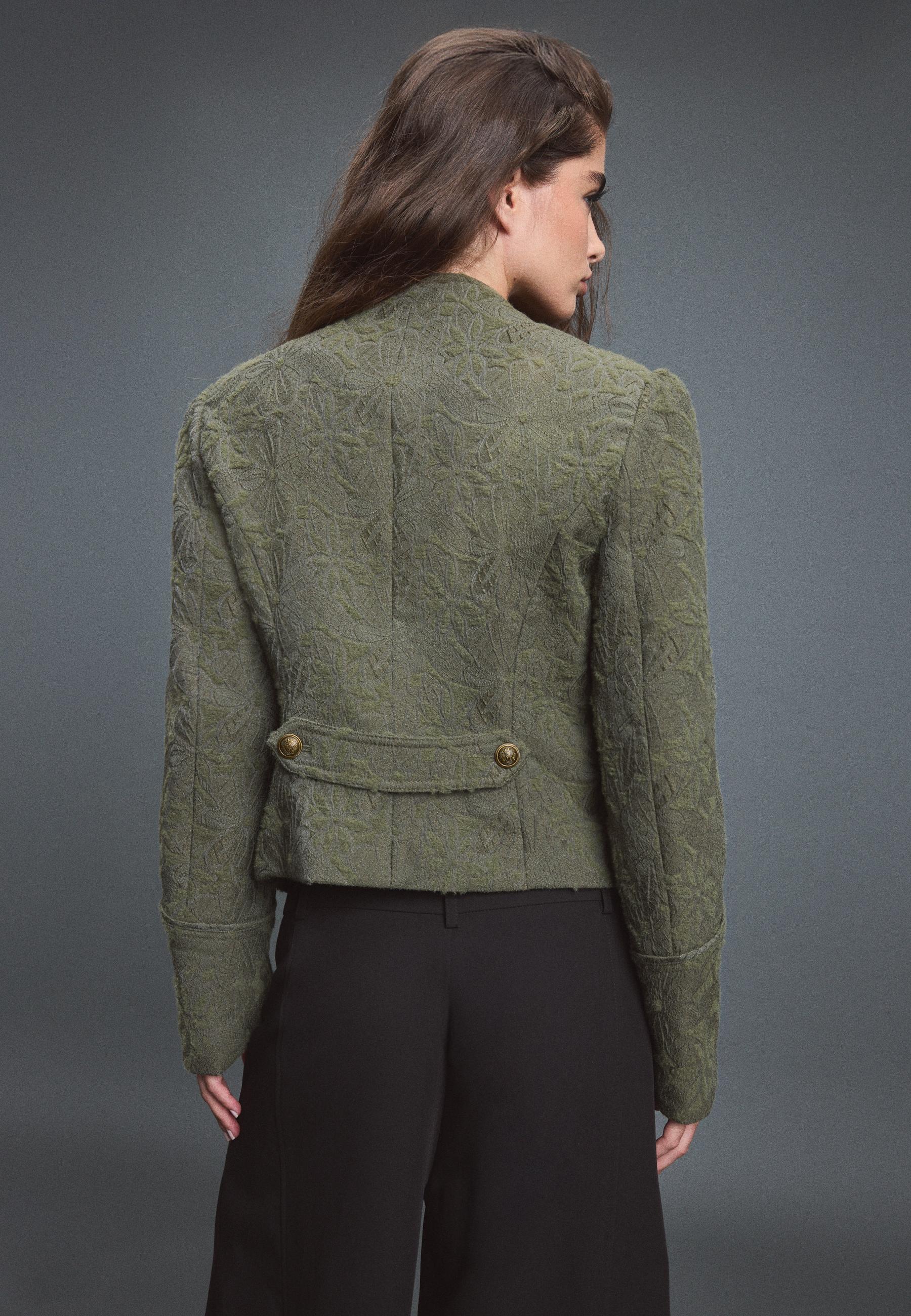 Jacquard blazer — Khaki