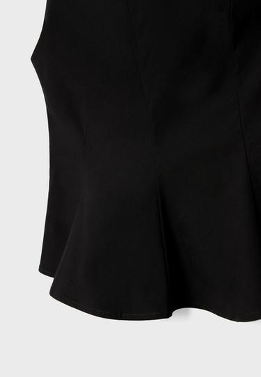 Sleeveless peplum top — Black 8