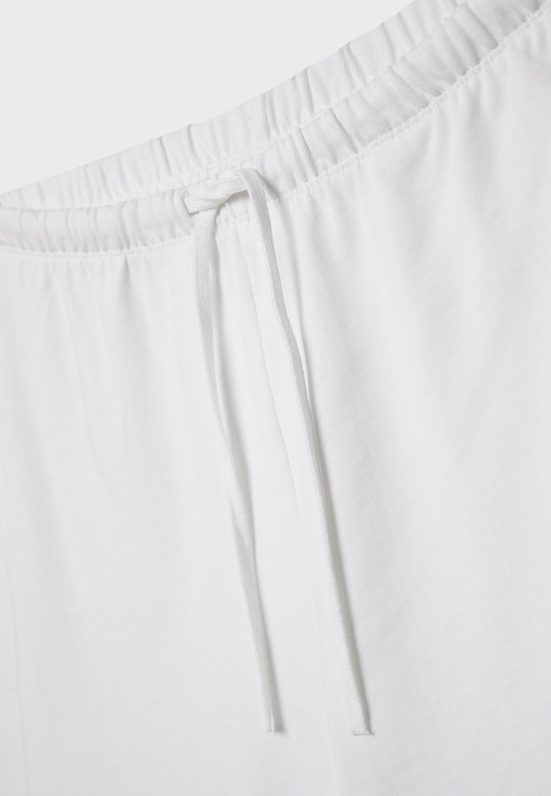 Wide-leg jogger trousers — Ecru