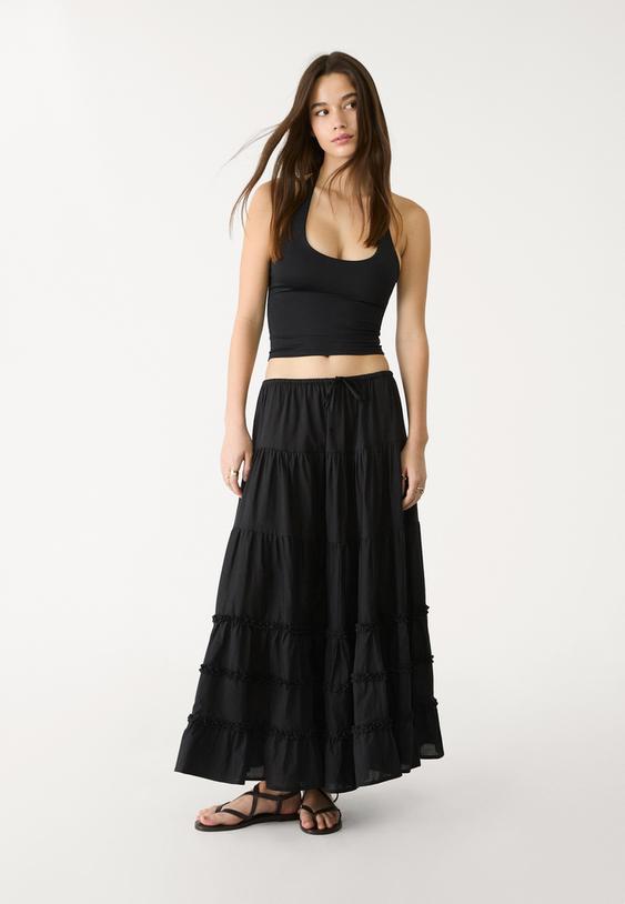 gonna lunga con volant