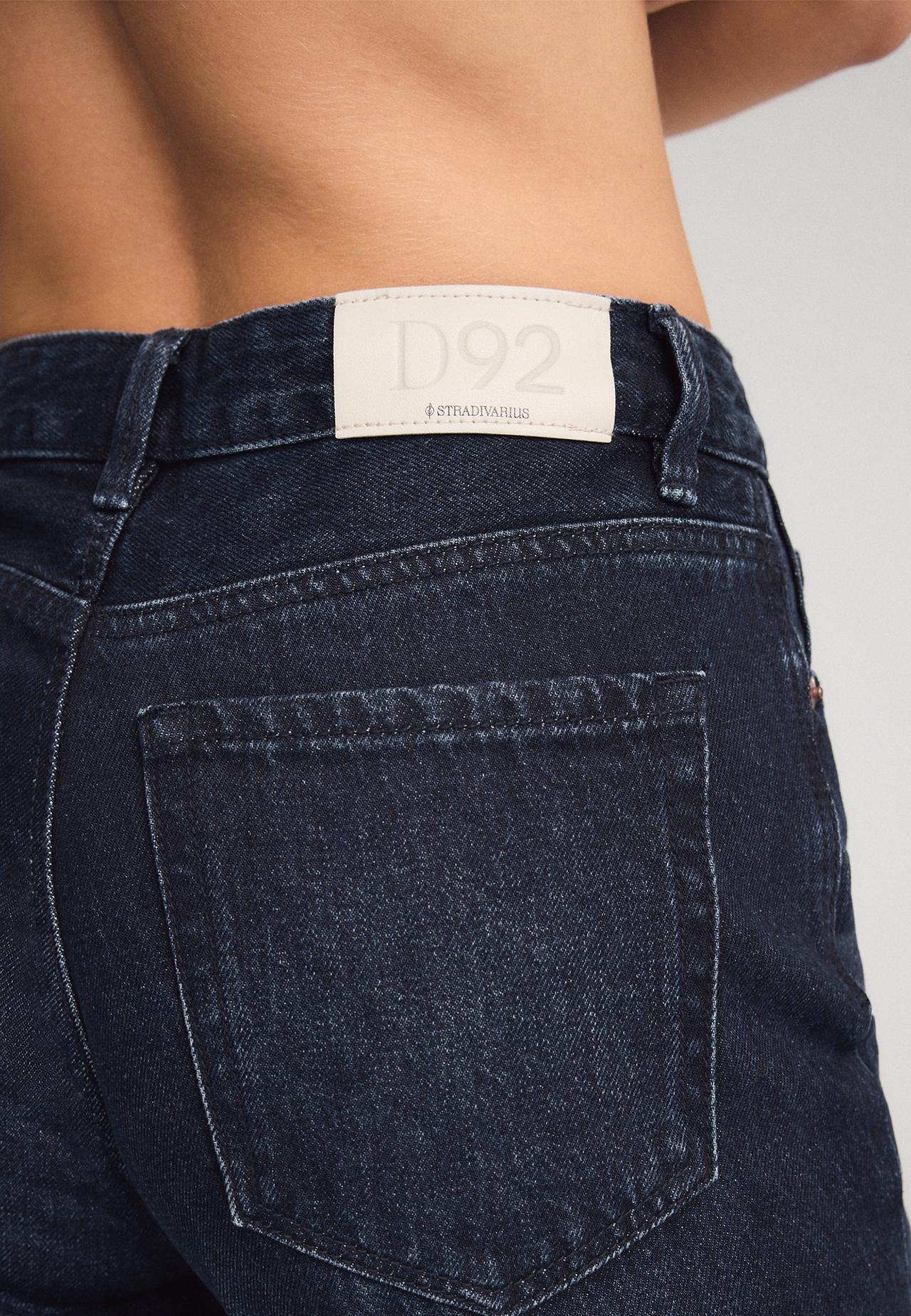 D92 Ripped straight wide-leg jeans — LIGHT GREY DENIM WASH