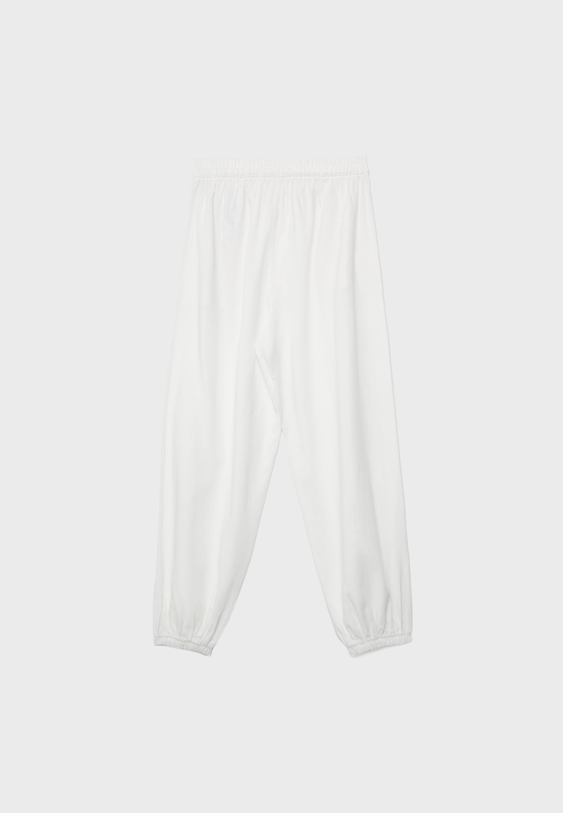 Stradivarius Keten efektli şalvar pantolon görsel 6