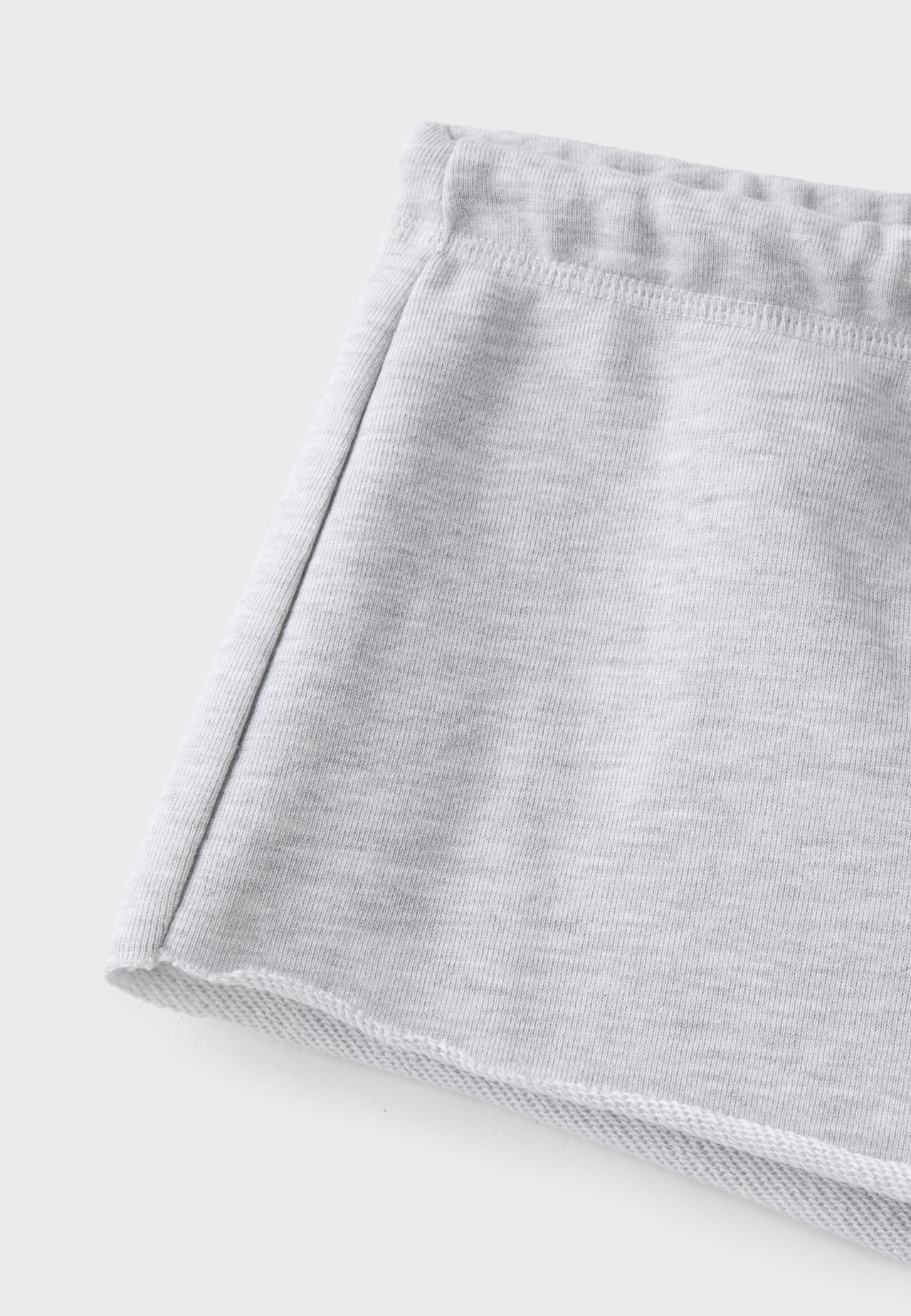 Mini plush shorts — Grey melange