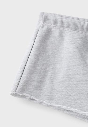 Mini plush shorts — Grey melange 9