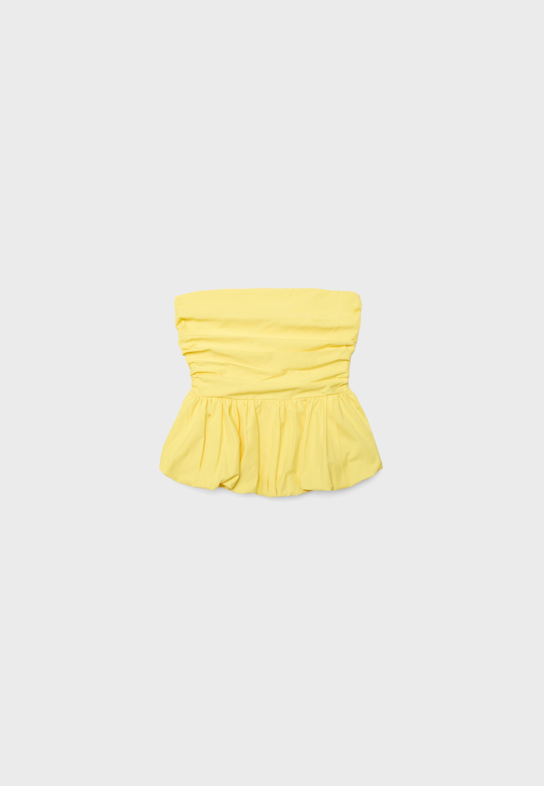 Balloon bustier top — Gold
