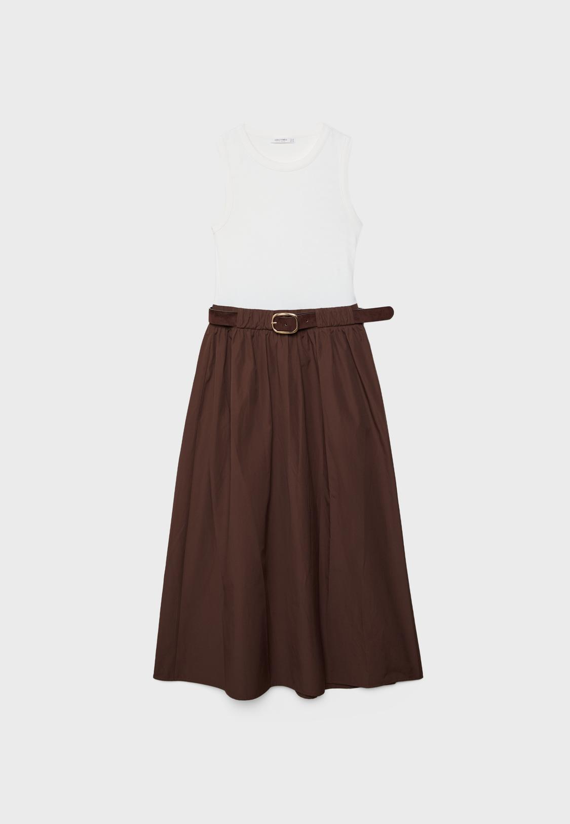 knee length dresses for ladies Kolton Midi Dress in Sepia Brown main image 1