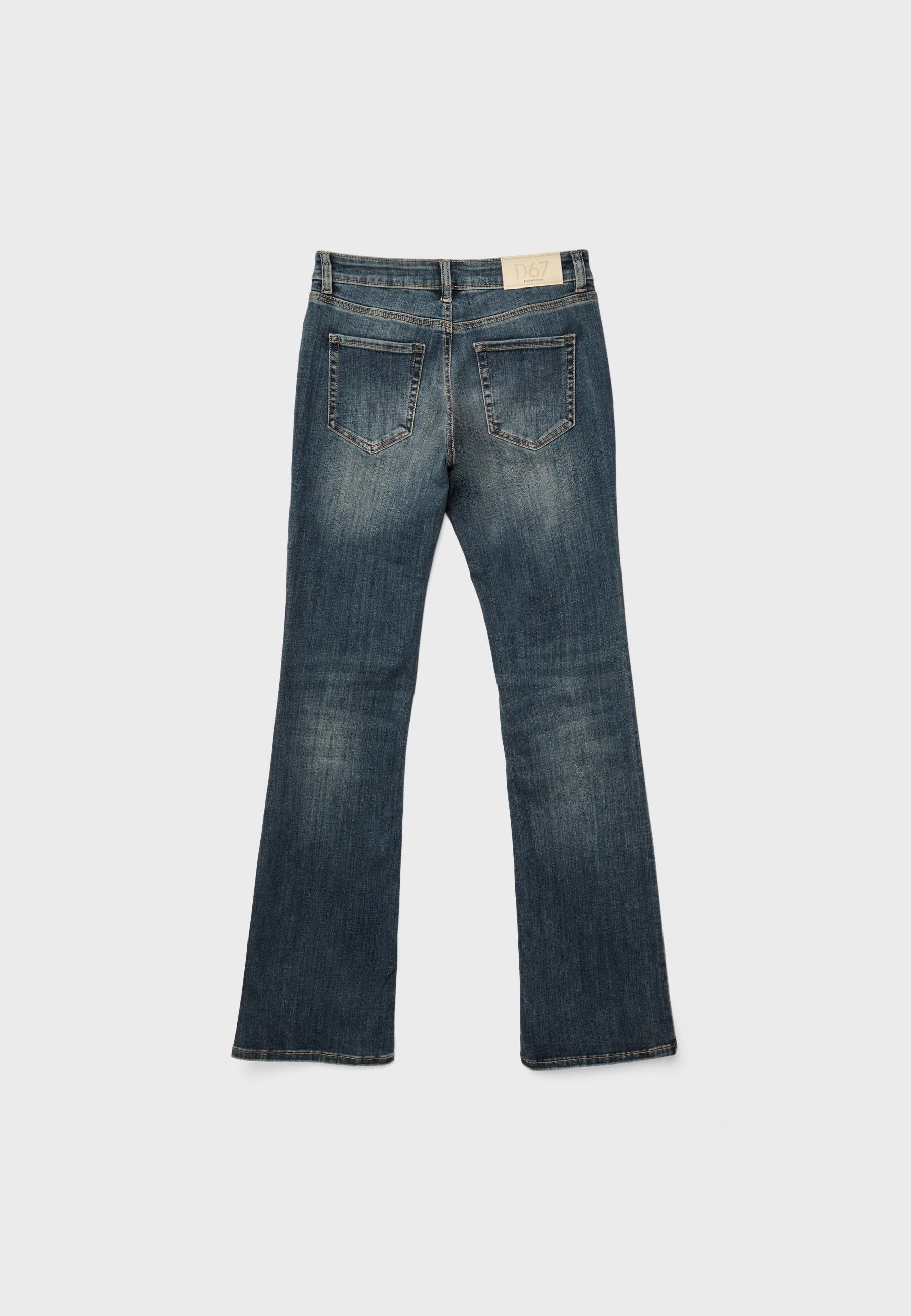 D67 slim bootcut jeans — MEDIUM DENIM WASH