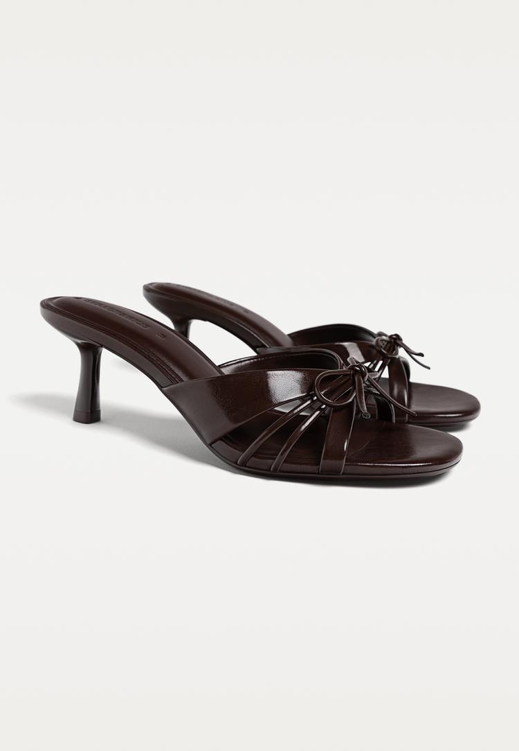 sandalias tacon lazo