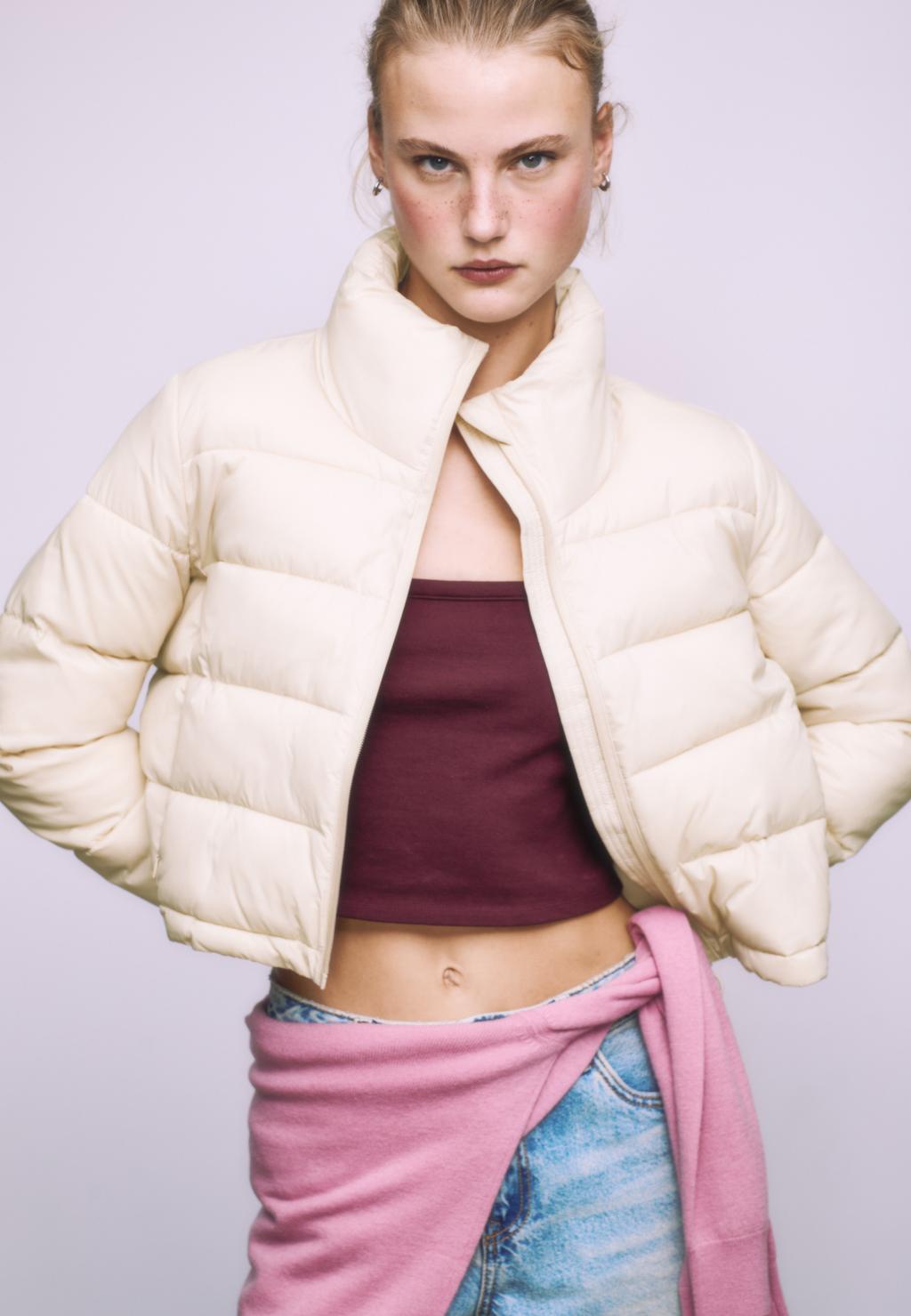 High neck puffer jacket
