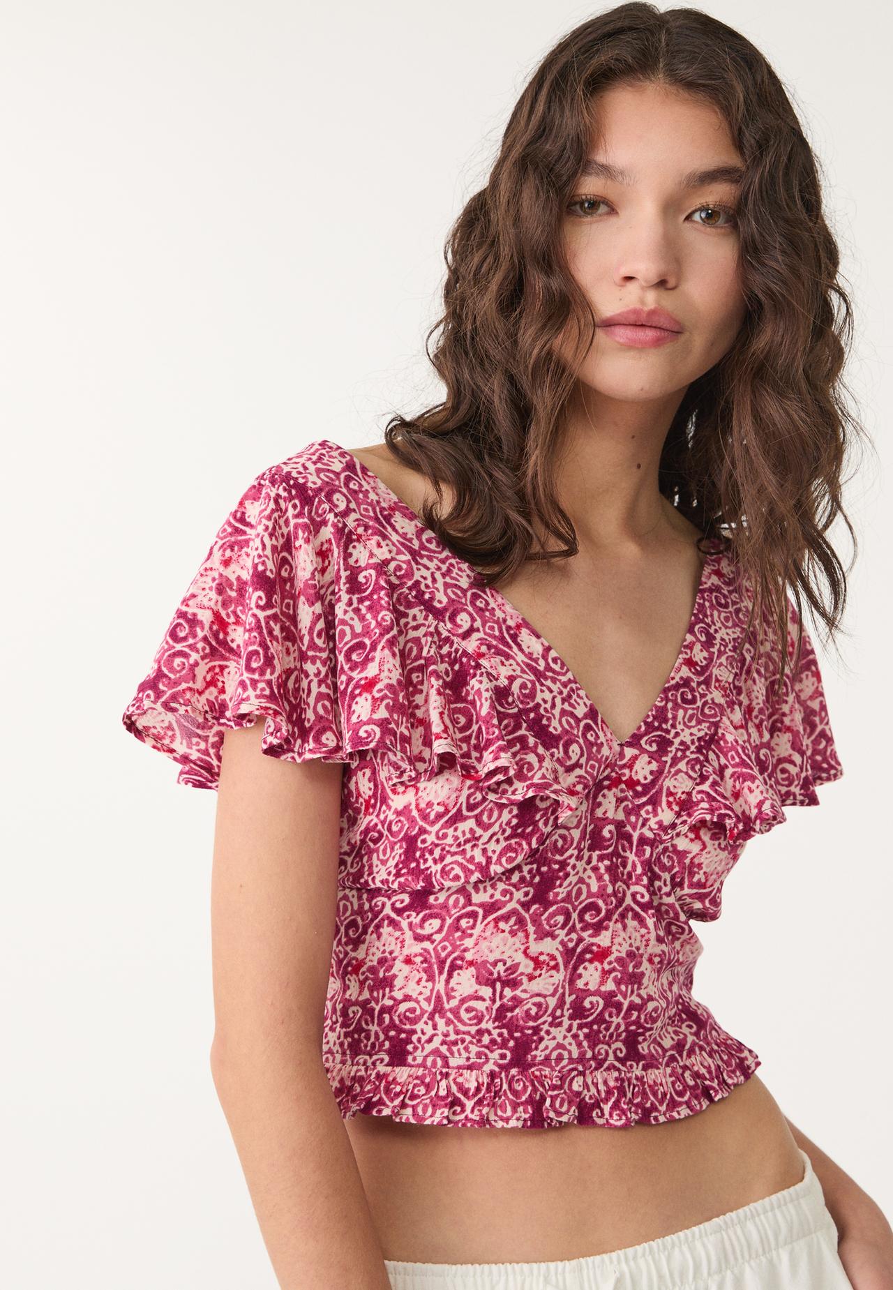 Top manches courtes fluida - Mode femme | Stradivarius France