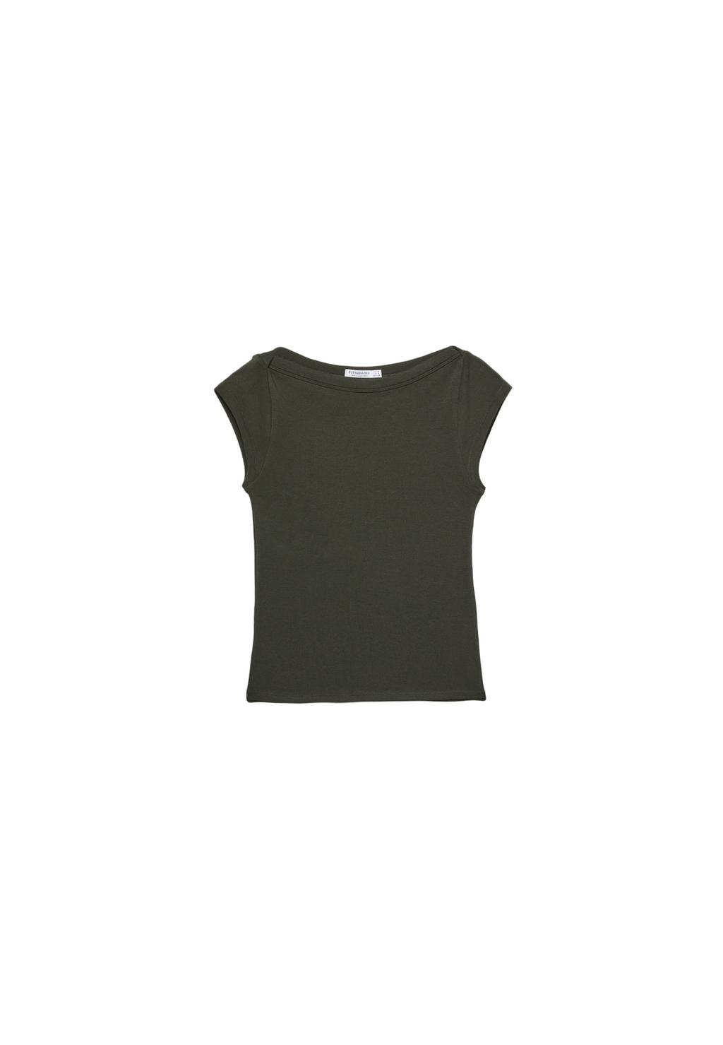 T-shirt basique col bateau