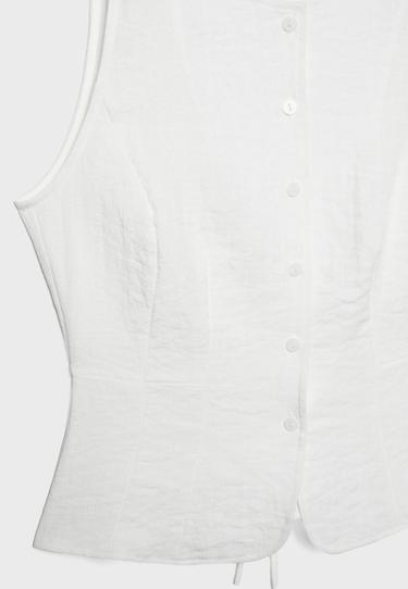 Buttoned waistcoat — Ecru 9
